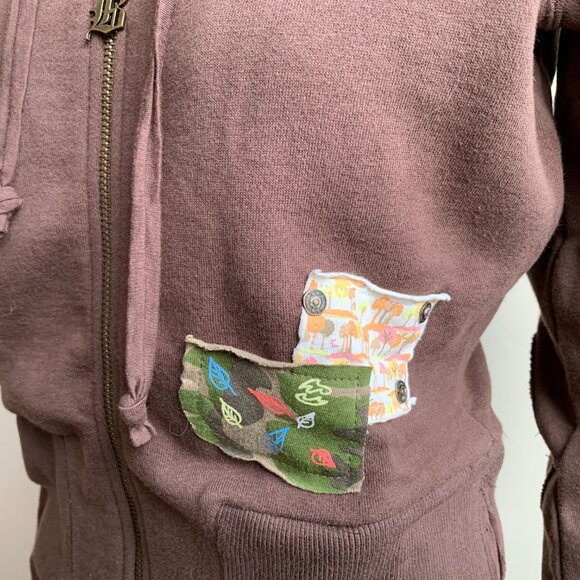 billabong ladies brown zipper hoodie - Picture 4 of 9